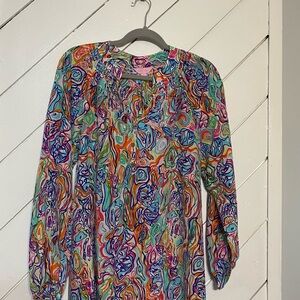 Lilly Pulitzer Multicolor Swirl Blouse